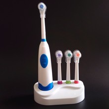 Battery Operated Electric Toothbrush with 4 Brush Heads Brushes Oral Hygiene Health Products To making your teeth more white