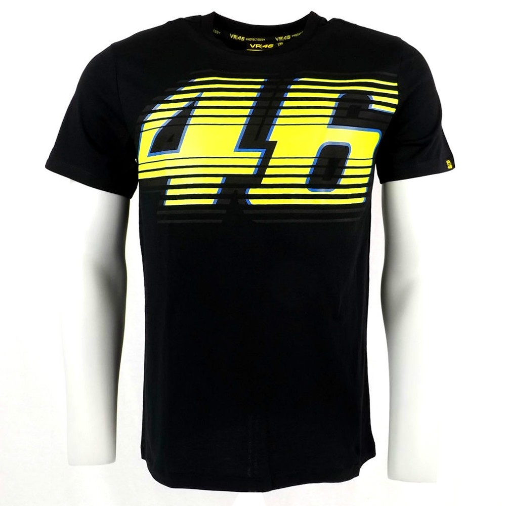 Motorcycle-Motocross-casual-T-shirt-Rossi-white-46-VR46-LOGO-Monza-T-Shirt