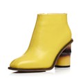 Strange Style sapatos femininos Full Grain Leather Rubber Adhesive ankle boots Comfortable Square Toe woman casual