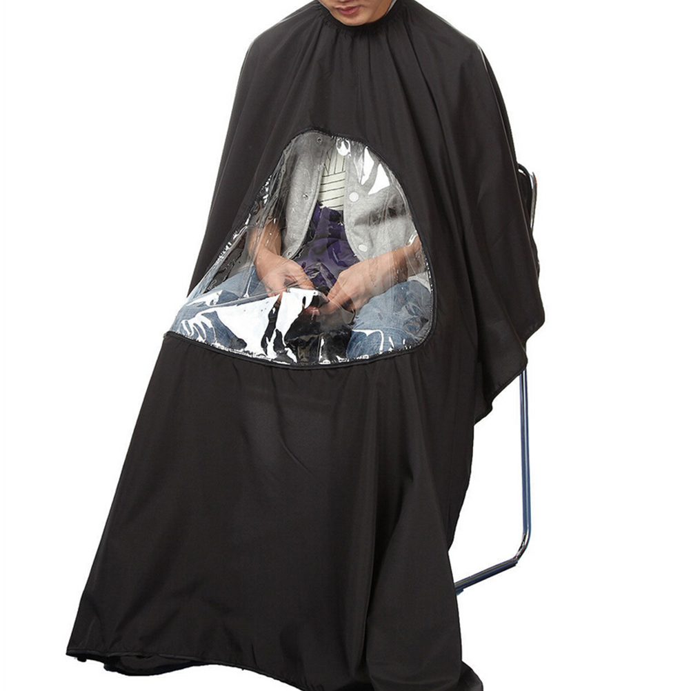 Hot Black Professional Salon Barber Cape Hairdresser Hair Cutting Gown