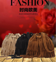 Women Handbag Popular Faux Suede Fringe Tassel Shoulder Messenger Bag New Fashion Handbags