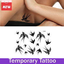Waterproof Body Art Sexy Temporary Tattoos Sticker Stickers Removable Hot The Trend Of The Swallow Tattoo