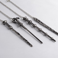 Vintage Harry Hermione Dumbledore voldemort ron magic wand pendant necklace jewelry Elder Wand necklace