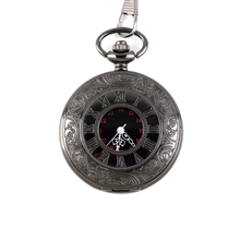 2015 Hot Fashion Steampunk Retro Vintage Chain Quartz Pocket Watch Roman Pattern
