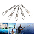 100pcs lot Brass Barrel Swivel Line Connector Solid Fishing Rings Interlock Snap Fishhooks Accessories
