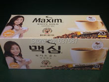 Free Shipping 100 Original Korean Instant Coffee Mix Maxim White Gold 20 Sticks Sweet Coffee
