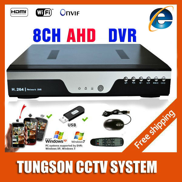   8CH  DVR 720 P 25fps AHDM H.264   Onvif  8  IP NVR / 1080 P 