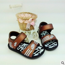 Baby sandals in the summer of 2015 children PU hollow out sandals soft bottom beach shoes
