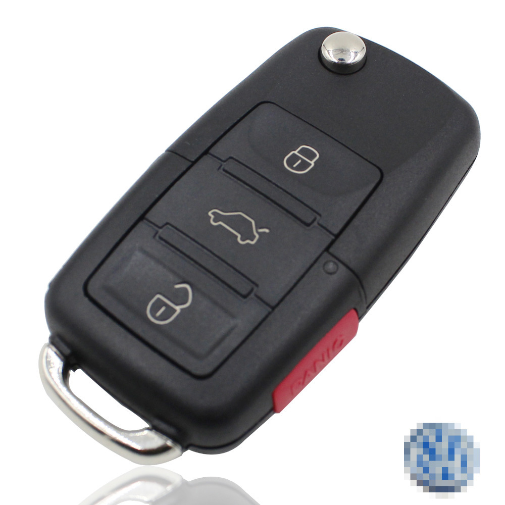Flip 3+1 Buttons 4 Buttons Remote Car Key Case Shell For Volkswagen Vw  Golf 4 5 6 Passat B5 B6 Polo Bora Touran Without  Blade