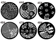 New 60Designs OM Nail Art Plate Stamp Stamping Set Round Stainless Steel DIY Nail Polish Print