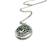 Exclusive Design Antique Silver Moola Mantra Pendant Celti Locket Diffuser Necklace Essential Oil Locket Yoga Jewelry