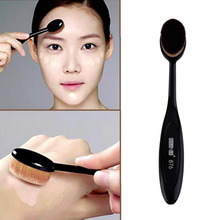 Pro Cosmetic Makeup Face Powder Blusher Toothbrush Curve Brush Foundation Tool Wholesale