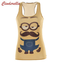 Women Tank Despicable Me 2 3D Print Minions Women T-Shirt New 2015 Stuart Fashion Camisole Female Vest Ropa Mujer