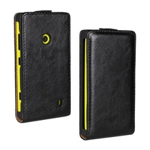 Stylish Style Crazy Horse PU Leather Case With Plastic Cover For Nokia Lumia 520 N520 Phone