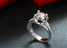 S925 Hollow Wedding Ring white gold plated engagement cz diamond jewelry for women AAA zircon accessories
