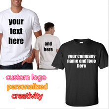 Custom Printed Personalized T-Shirts designer logo mens t shirt 2016 Advertising brand new white tshirt short-sleeve blank tees