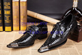 TOP QUALITY European American business dress shoes brand genuine leather British style shoes men s Steel
