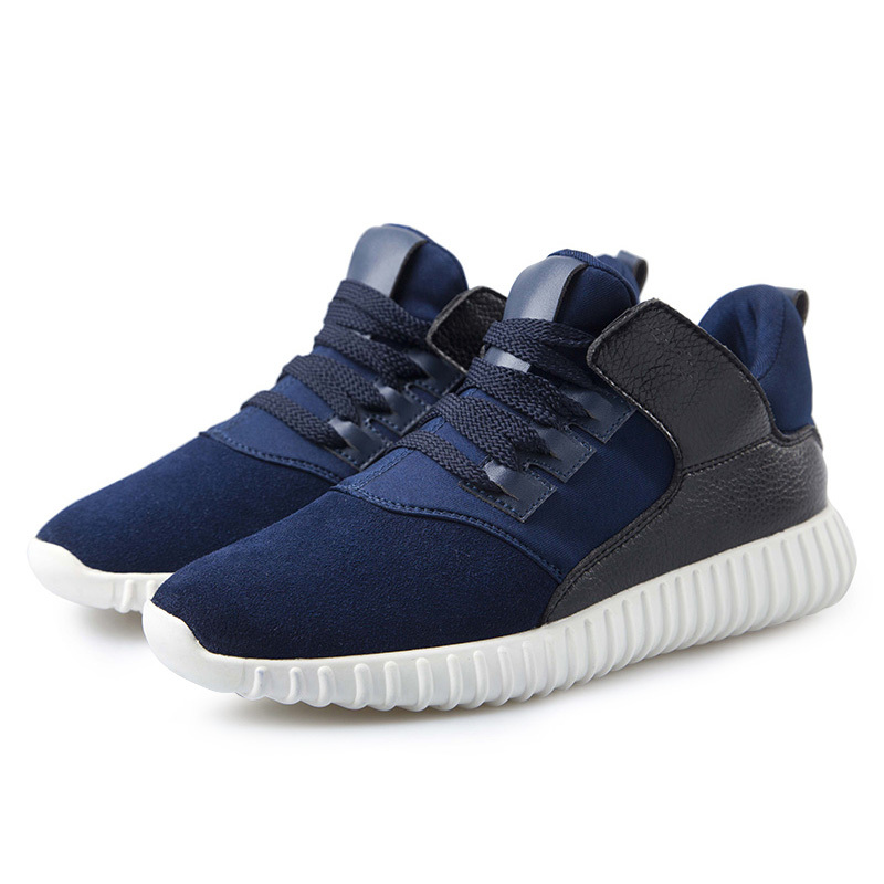 Luxury Brand Designer Men s Sport Shoes Navy Suede Leather Men Sneakers Outdoor Walking Shoes Casual