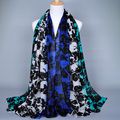 Fashion Ombre Floral Viscose Shawl Scarf Bufandas Mujer 2016 Ladies Printed Voile Headwear Sjaal Wrap Snood