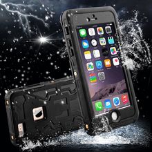 2015 New 100% Waterproof Shockproof Antiscratch Dirt proof Full Body Silicone Rubber&PC case cover for Apple iPhone 6 plus 5.5″