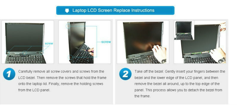 laptop lcd screen replace instructions