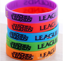 Hot Promotion Gift Fashion Webgame New LOL Silicone Bracelet For Fashion Man and Woman Silicone Wristband Free Shipping
