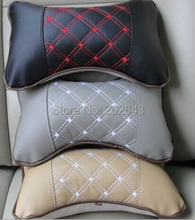 GV-CP02warm black car headrest neck pillows bone car care pillow car seat pillows back support cushion lumbar support for chair