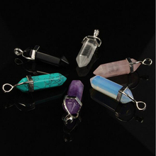 2016 New Necklace Selling Six Prism Imitation Natural Stone Pendant Chain Pendant Jewelry Accessories Women Necklaces