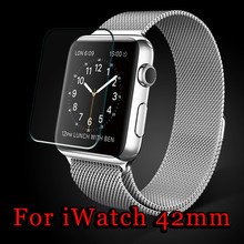 10pcs lot 0 26mm 2 5D Explosion proof Tempered Glass Film For Apple Smart Watch 42