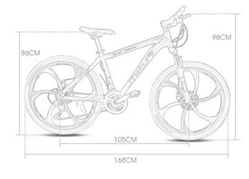 Top Quality 21 Speed 26 Inch Mountain Bike High Carbon Steel Frame MTB Bicycle Integrated 6 Spoke Wheel Bicicleta Mountain Bike