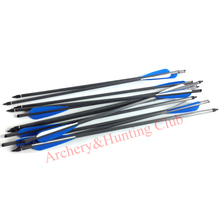 12 sets 17 carbon arrow shaft crossbow archery bow arrow and gold color arrow braodhead arrow