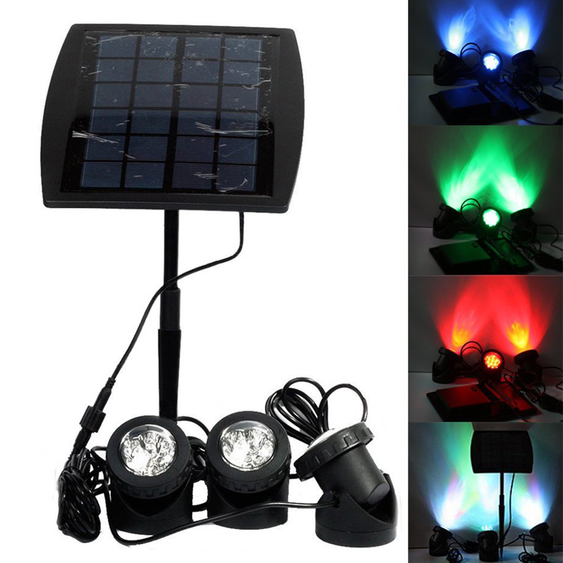 Outdoor 18 LED Solar Powered 3 Led Light With Light Sensor RGB Underwater Lamp Spotlight for Garden Pool Outdoor 18 LED Solar Powered 3 Led Light With Light Sensor RGB Underwater Lamp Spotlight for Garden Pool