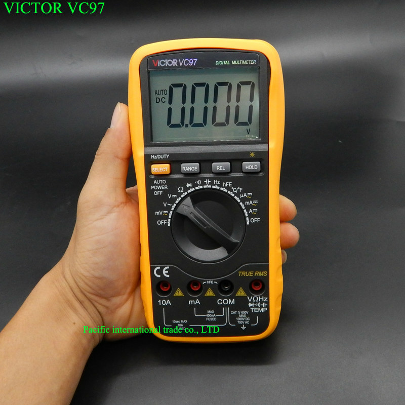 VICTOR VC97 Auto Range DMM AC DC Voltmeter Capacitance Resistance Digital Multimeter VS FLUKE15B