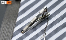 Hot Mens Tie Clips Plain Silver Chrome Stainless Steel 6CM Standard Tie Clip Clasp Bars Pins Men’s Clothing Accessories A0113-4
