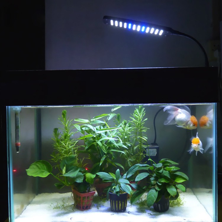 48 LED Aquarium Lights Kit for Fish Tanks lighting Color White Blue (4)