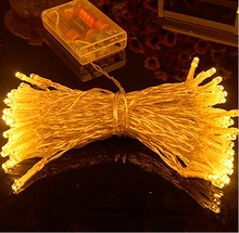 YG 10M 80LED Battery Power Operated LED String Lights Outdoor Waterproof Christmas light holiday wedding Decoration
