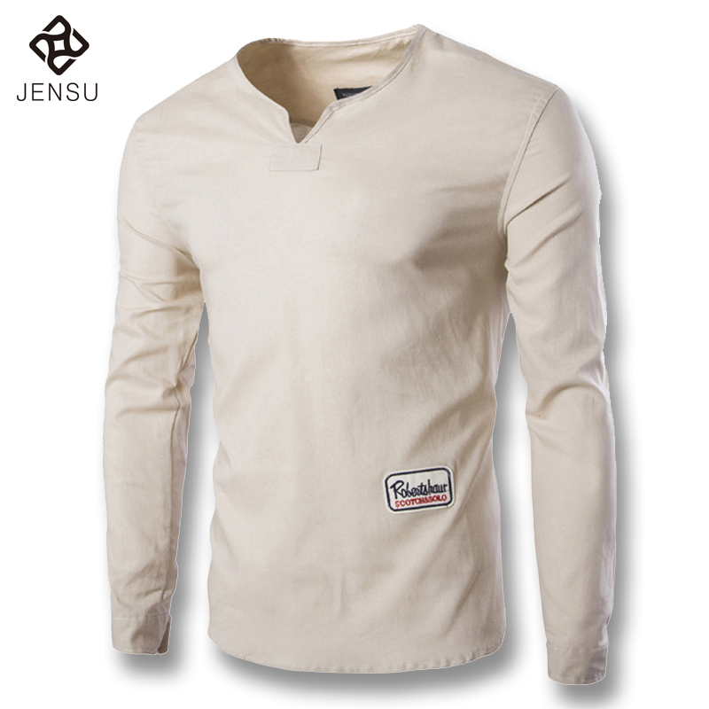 men long sleeve v neck shirt