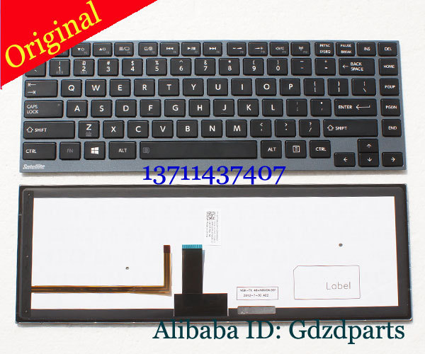 Free shipping New Laptop US Version Win8 Keyboard For Toshiba Portege Z830 Z835 Z930  R705 R731 backlit with frame