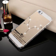 Twelve Constellations Horoscope Crystal Diamond Case for iPhone SE iPhone 5 5S Transparent TPU Phone Cover Soft Protective Shell