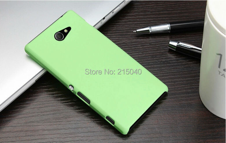 Colorful Oil-coated Rubber Matte Hard Back Case for Sony Xperia M2 S50h M2 Dual D2302 Matte Back Cover, SON-079 (12)