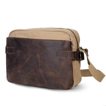 2016 Canvas Leather Crossbody Bag Men Military Army Vintage Messenger Bags Sports Shoulder Bag Casual Travel Bags