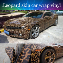 Fashion Leopard Skin Car Wrap Vinyl with Bubble Free for car body decoration 12 x60 size