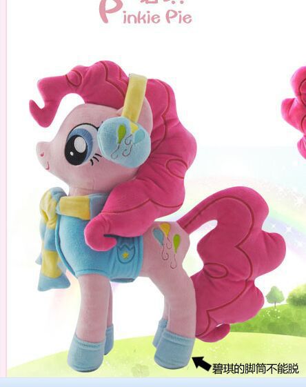 Фотография lovely plush pinkie pie horse toy stuffed party dress horse doll pink horse toy gift toy about 40cm