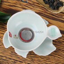 Leaves Pattern Ru Kiln Celedon Handmade Ware Mesh Strainer Filter Gongfu Tea