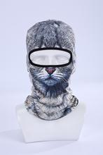 Hot Sale 2016 COOL ! New 3D Cat Animal Ski Hood Hat Balaclava Full Face Mask Outdoor Sports Bicycle Cycling Masks BBB09