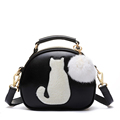 Fashion women Messenger Bag Shoulder Bag Lady lovely small cat hair ball Xiekua package trend of
