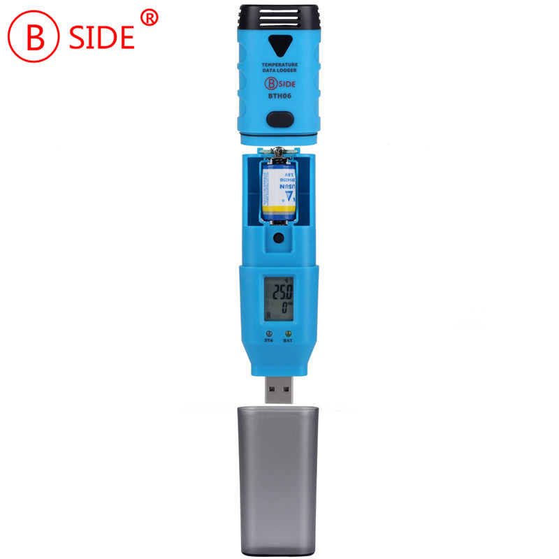 Top Quality Bside bth06 temperature data logger for probe outside with USB interface and LCD display