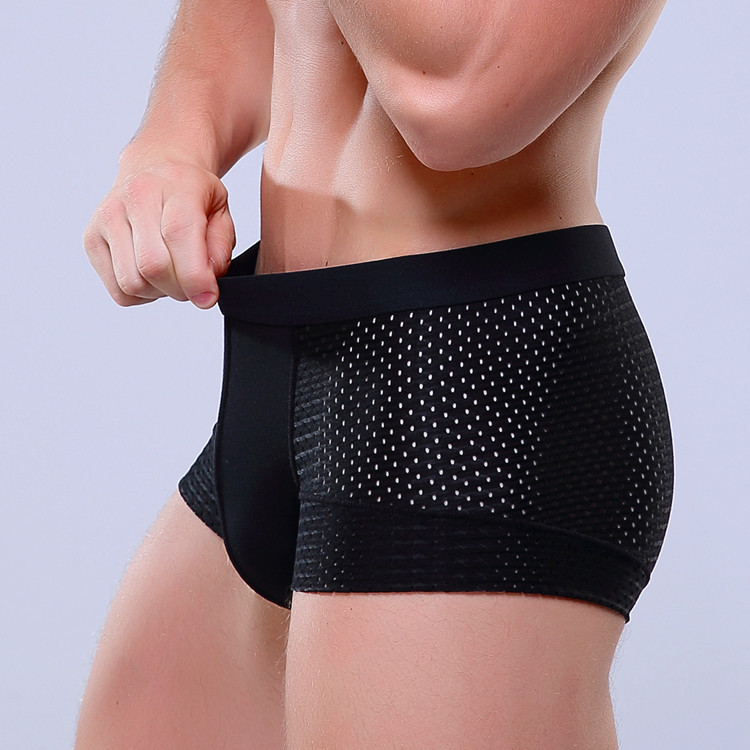 Breathable Mesh Silk Men s Boxer Four Corner Underwear Wholesale New 2015 Underwear Men Cotton Mens
