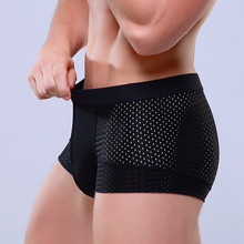 Breathable Mesh Silk Men’s Boxer Briefs Four Corner Underwear Wholesale New 2015 Underwear Men Cotton  Mens Bodysuit Underwear