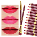 hot sale 12colors Women Ladies Waterproof Lip Liner Matte Velvet Lipstick Pen Long Lasting Sweet Girl